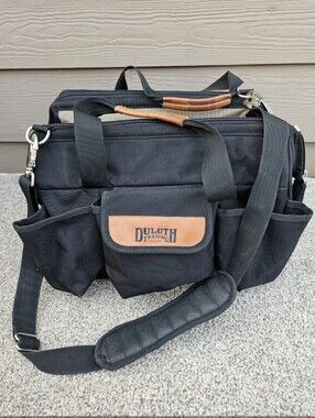 Duluth Trading Co Fire Hose Canvas Tool Bag Line Riggers Bag Black Organizer